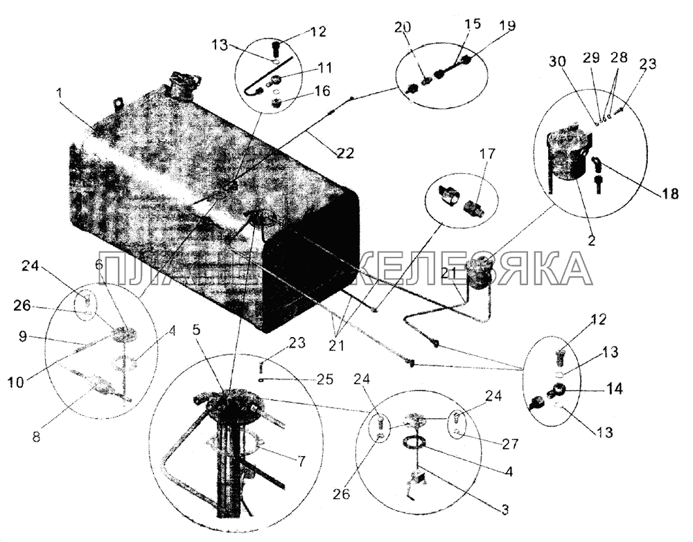 Установка топливопроводов МАЗ-107